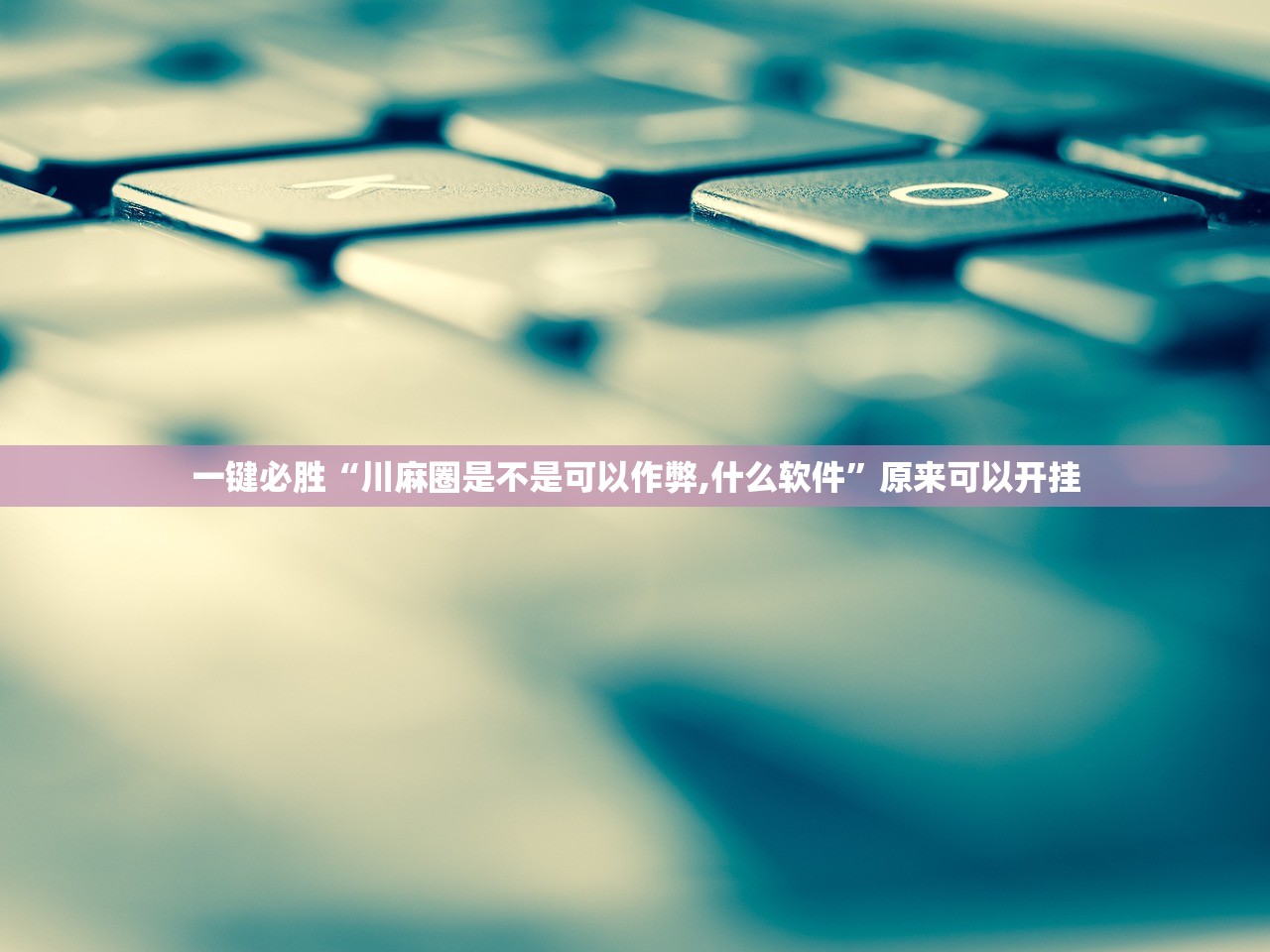 一键必胜“川麻圈是不是可以作弊,什么软件	”原来可以开挂